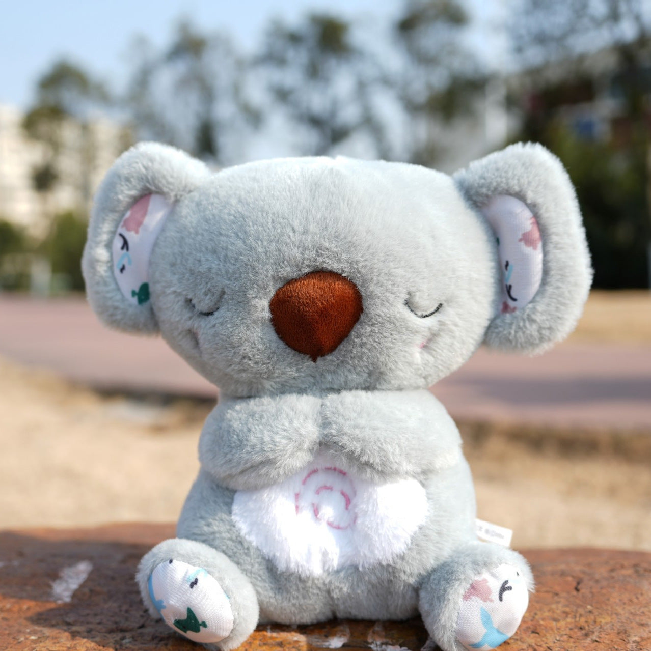 Breathing glowing cute koala baby