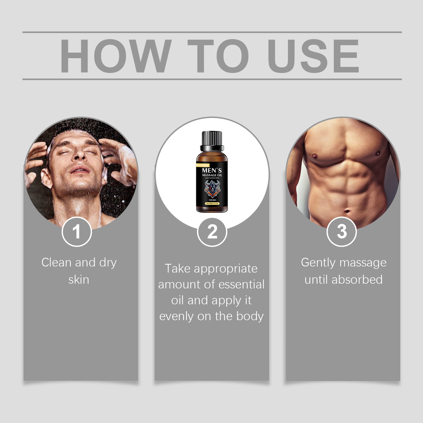 North Moon Men's Massage Oil