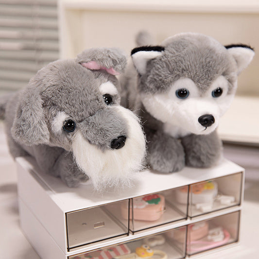 Heavy Particle Small Size Dog Lying Plush