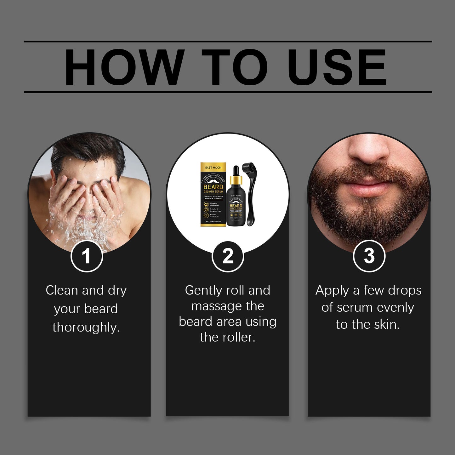 East Moon Men's Beard Care Oil set
