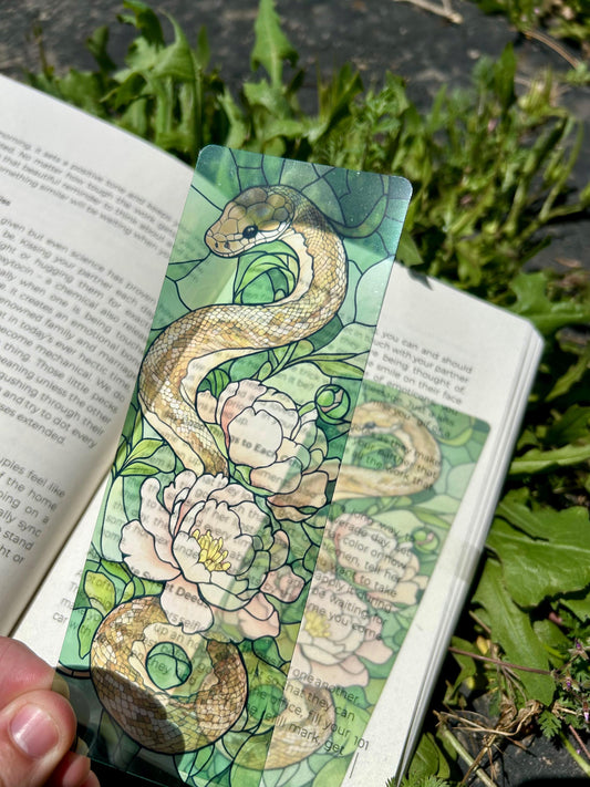Stained Glass Ball Python Bookmark