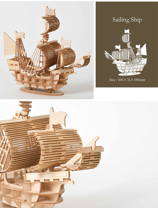 WoodCraft™ 3D Laser‑Cut Model Kit