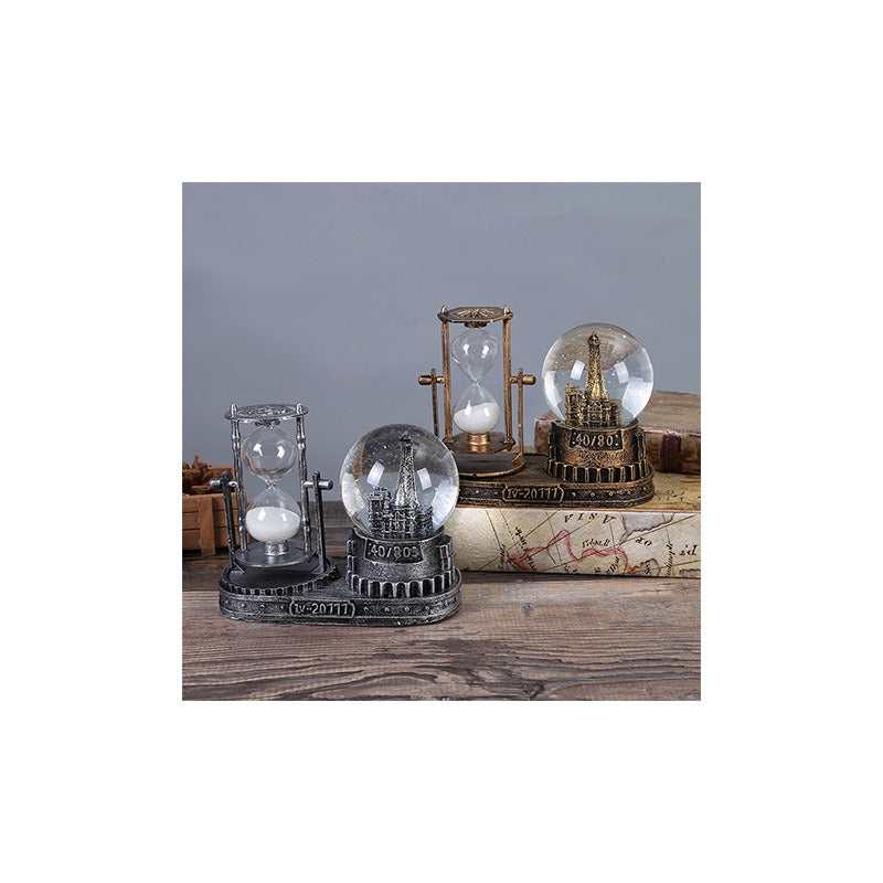 European Style Time Crystal Ball Hourglass