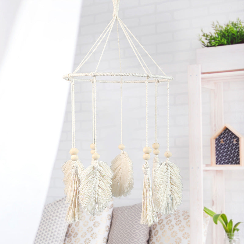 Iron Ring Leaves Tassel Wind Chime