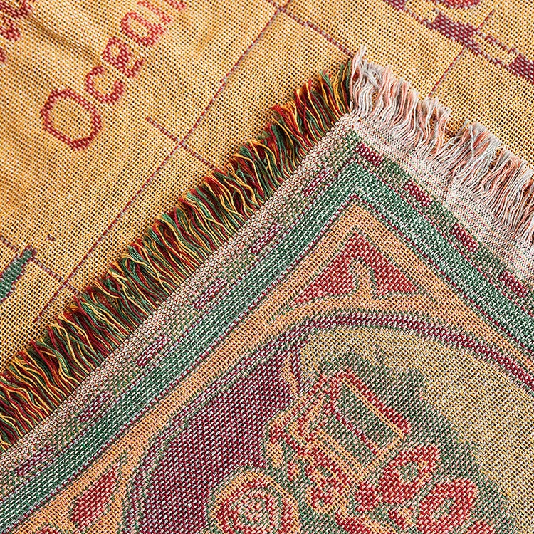 World map Cotton Bohemian Plaids Blanket