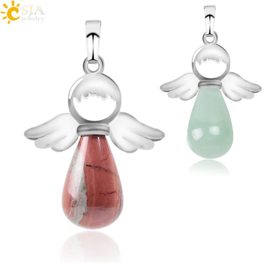 Natural Stones Angels Pendant for Necklace
