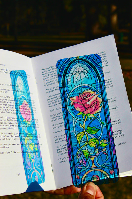 Beauty and the Beast Rose Bookmarker