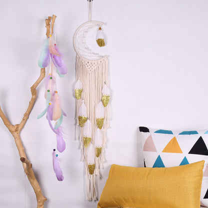 Hand Woven Cotton Thread Tassel Tapestry