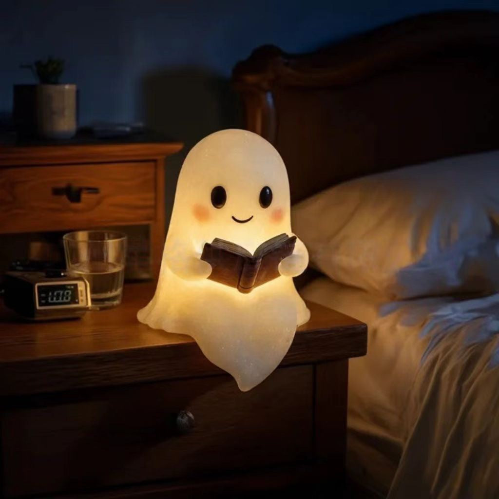 Cute Ghost Reading Book Lamp