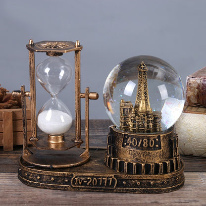 European Style Time Crystal Ball Hourglass