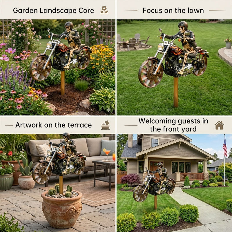 Motorcycle Wind Spinner Metal Decorative