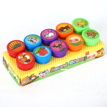 10 Pcs Toy Stamp Set