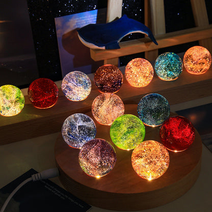 glowing crystal balls