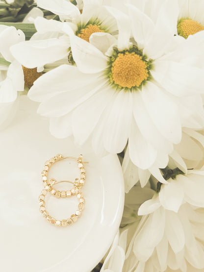 Beautiful Gold or Silver Glimmer Hoop Earrings