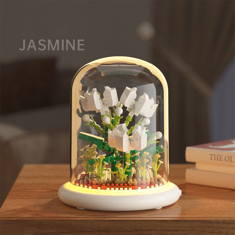 Building block flower simulation