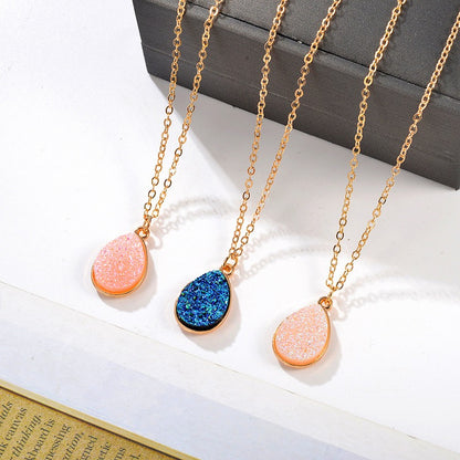 Simple Water Drop Crystal Necklace
