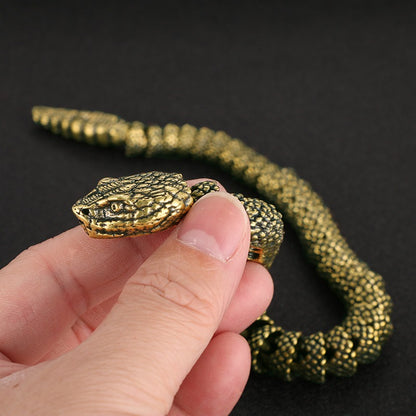 Antique Old 3D Live Snake Showroom Decoration