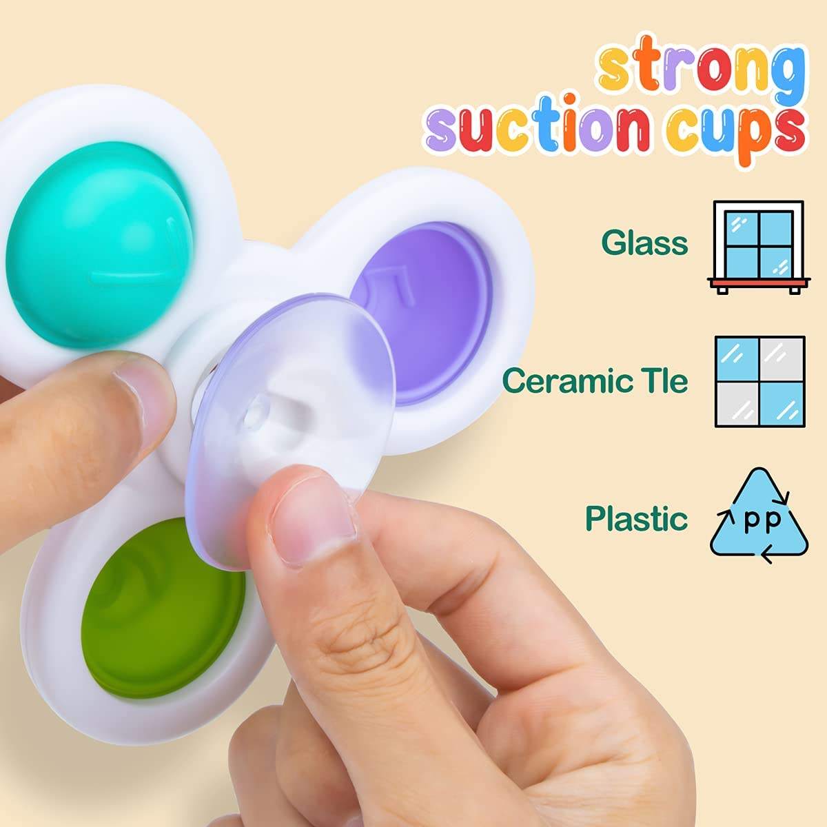 cartoon fingertips rotating happy toy