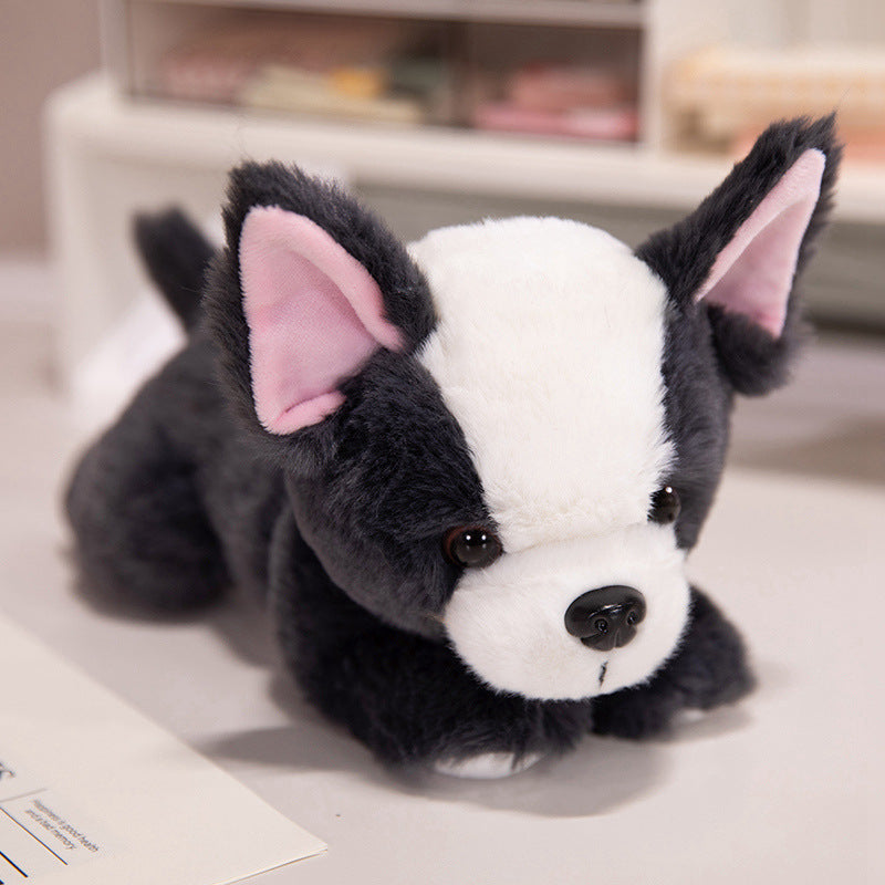 Heavy Particle Small Size Dog Lying Plush Toy
