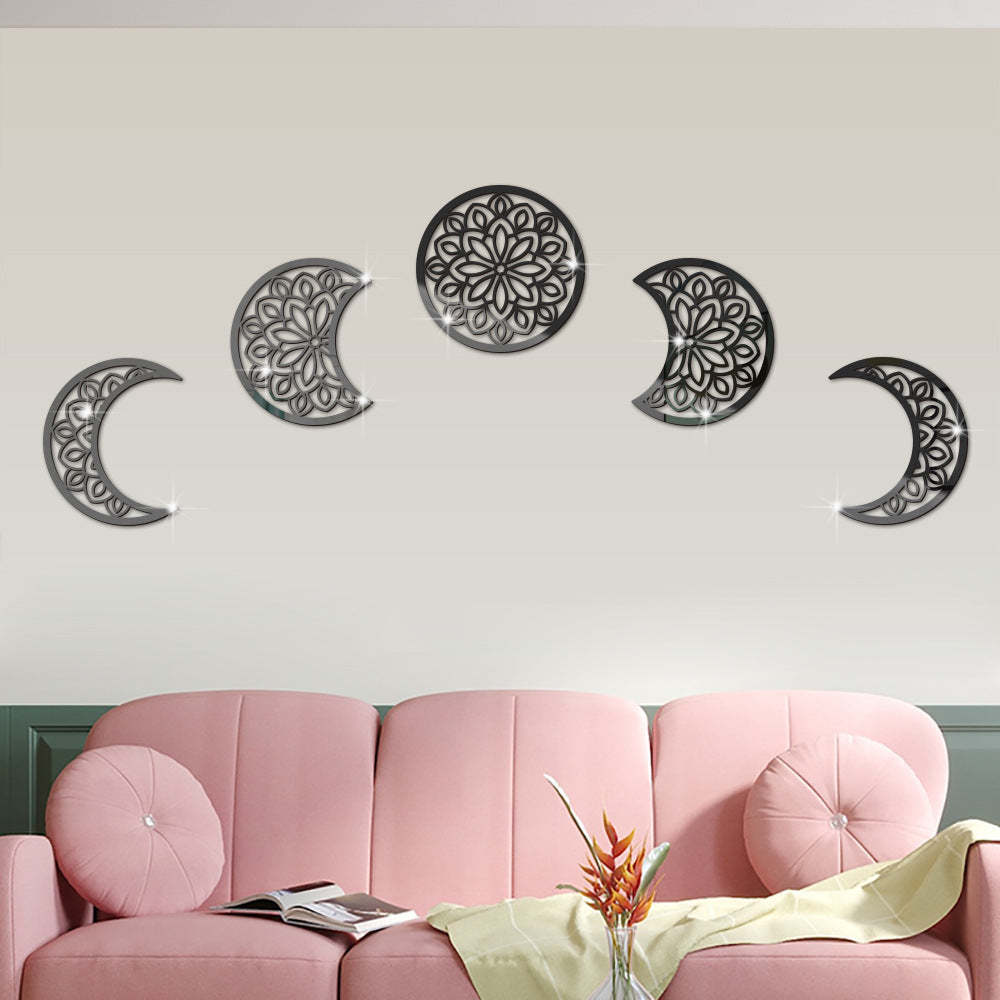 3D Stereoscopic Moon Phase Change Acrylic Mirror