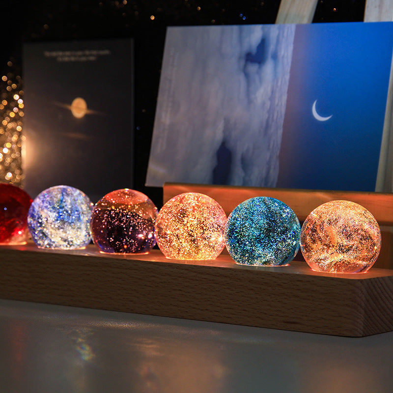 glowing crystal balls