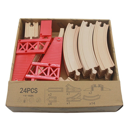 Wooden Train Track Set