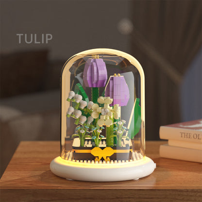 Building block flower simulation