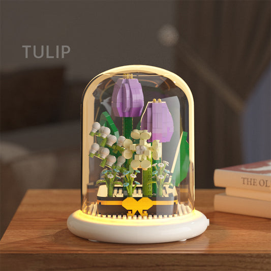 Building block flower simulation