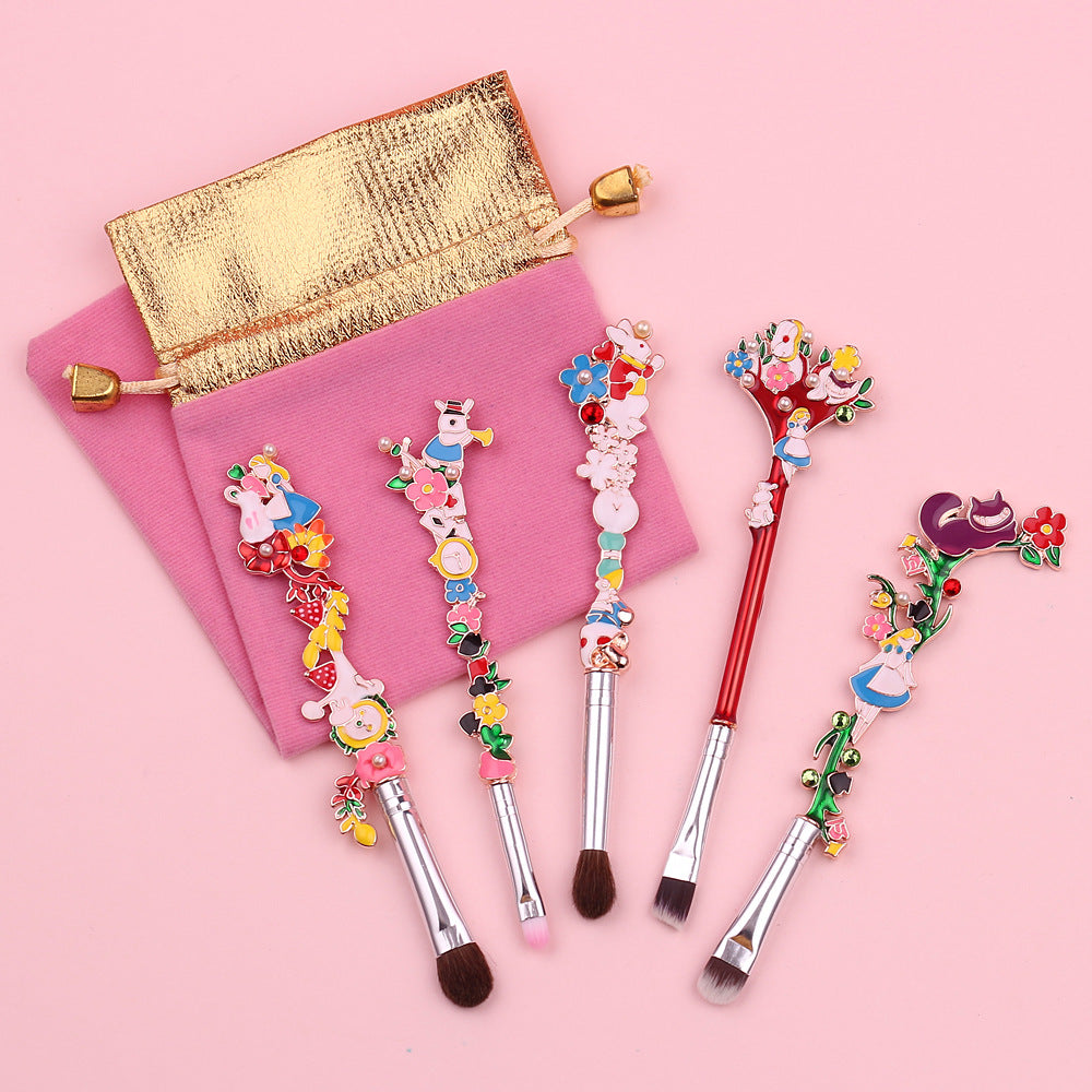 5 pcs Alice Makeup Brushes