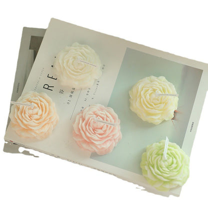 Pure handmade peony shaped aromatherapy candle
