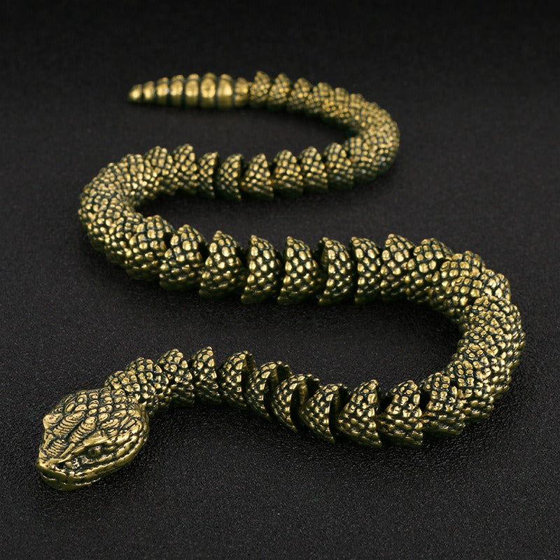 Antique Old 3D Live Snake Showroom Decoration
