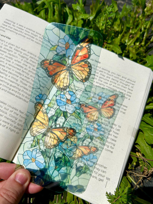 Stained Glass Monarch Butterfly Bookmark
