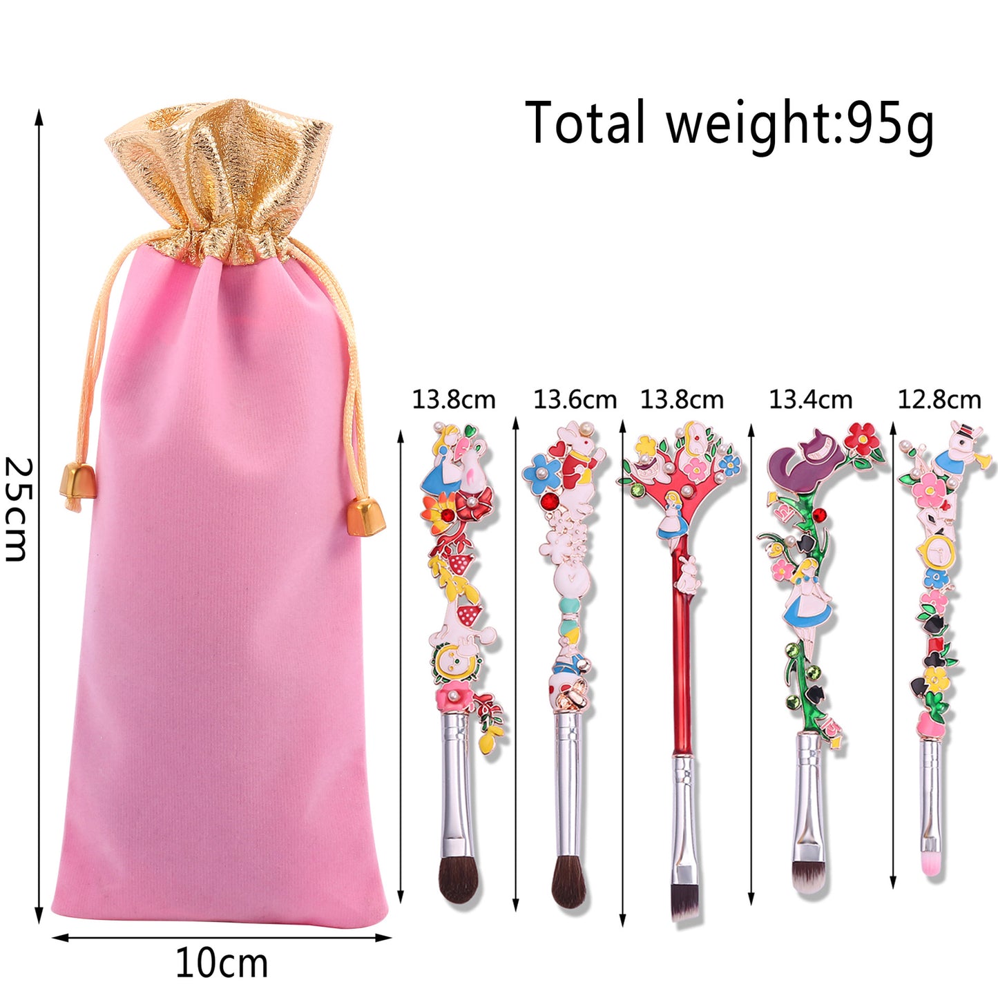 5 pcs Alice Makeup Brushes