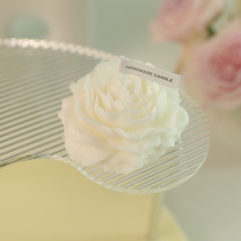 Pure handmade peony shaped aromatherapy candle