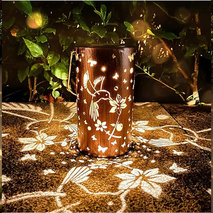 Solar Garden Lights with Colorful Sunflower Pattern
