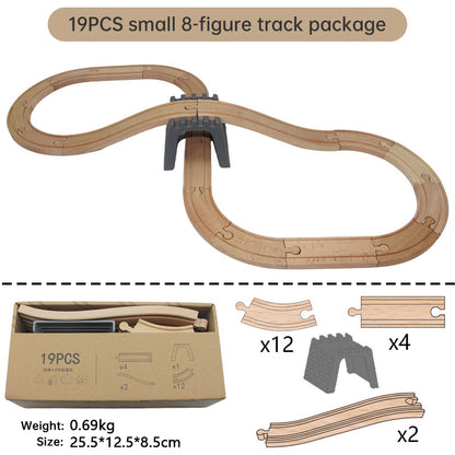 Wooden Train Track Set