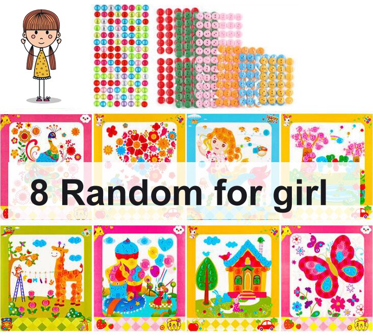 ButtonArt™ 8‑Piece DIY Sticker Craft Set