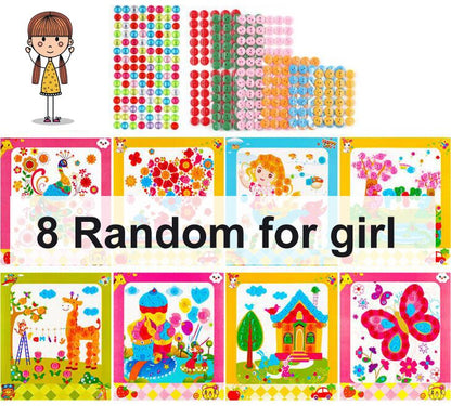 ButtonArt™ 8‑Piece DIY Sticker Craft Set