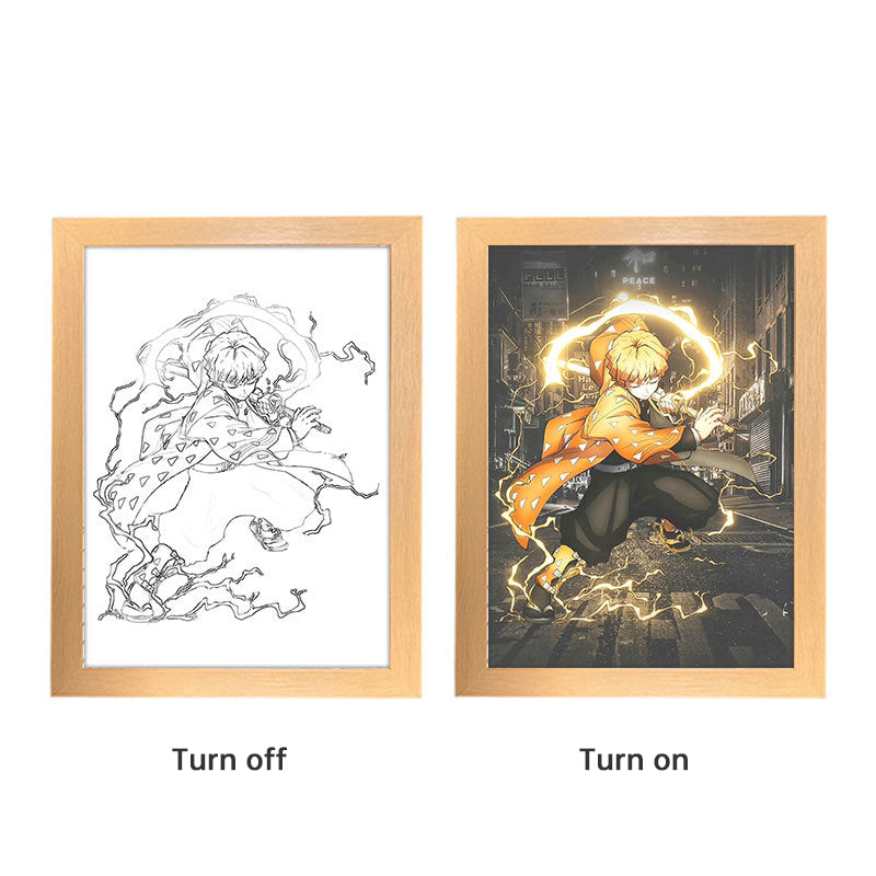 Anime Light Painting Moon Lamp
