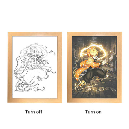 Anime Light Painting Moon Lamp