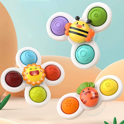 cartoon fingertips rotating happy toy