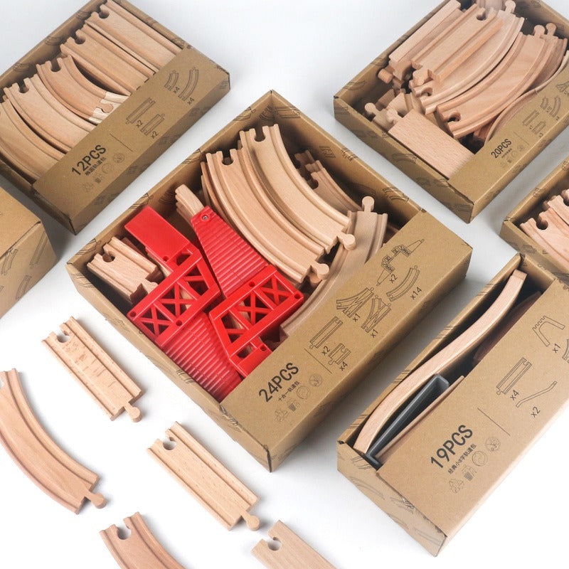 Wooden Train Track Set