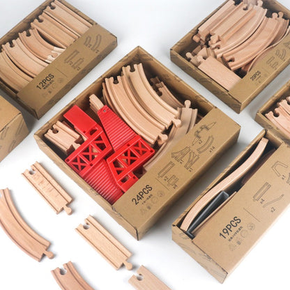 Wooden Train Track Set