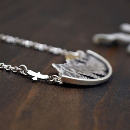Adventure Awaits Mountain Landscape Necklace