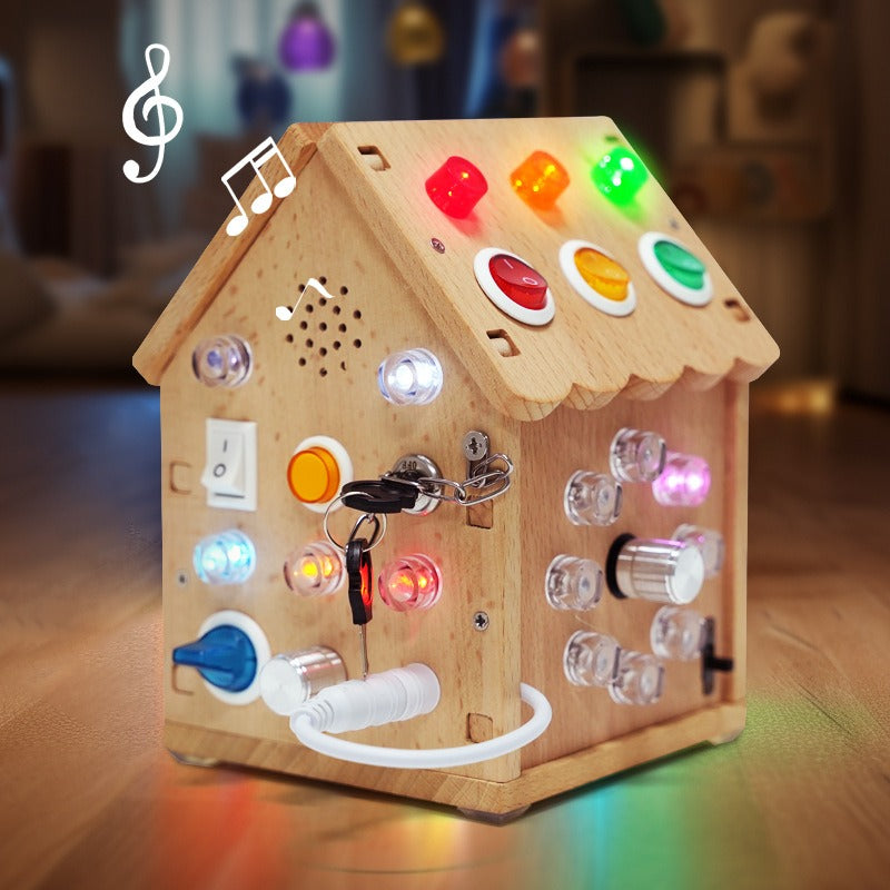Wooden LED switch light melodic sound guitar