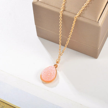 Simple Water Drop Crystal Necklace