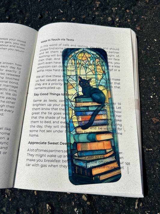Mystical Black Cat Bookmark
