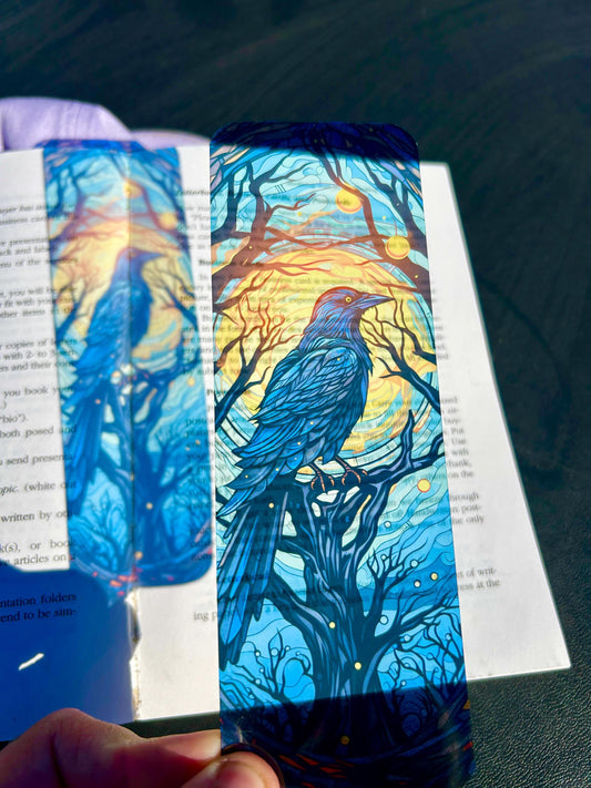 Gothic raven bookmark