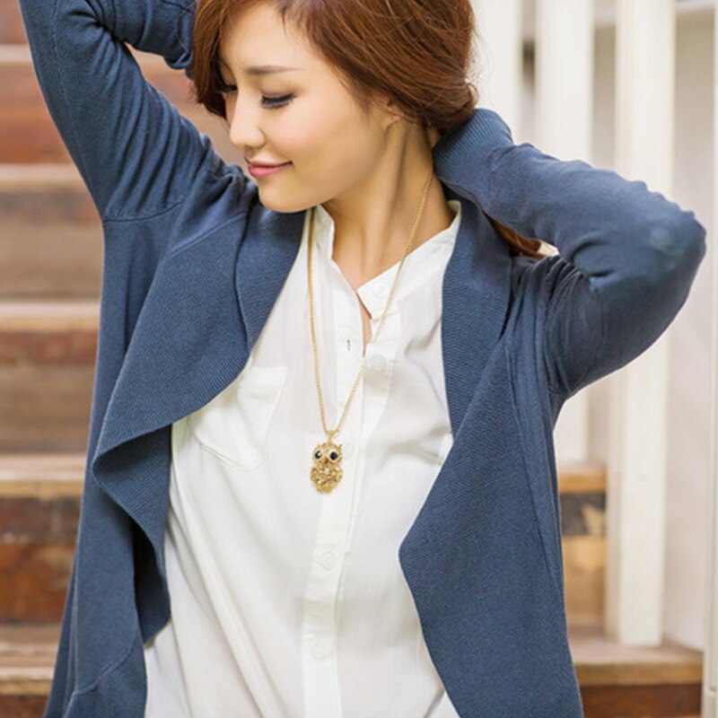 Charming Fashion Owl Pendant Long Sweater Chain Necklaces