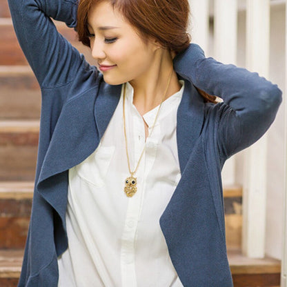 Charming Fashion Owl Pendant Long Sweater Chain Necklaces